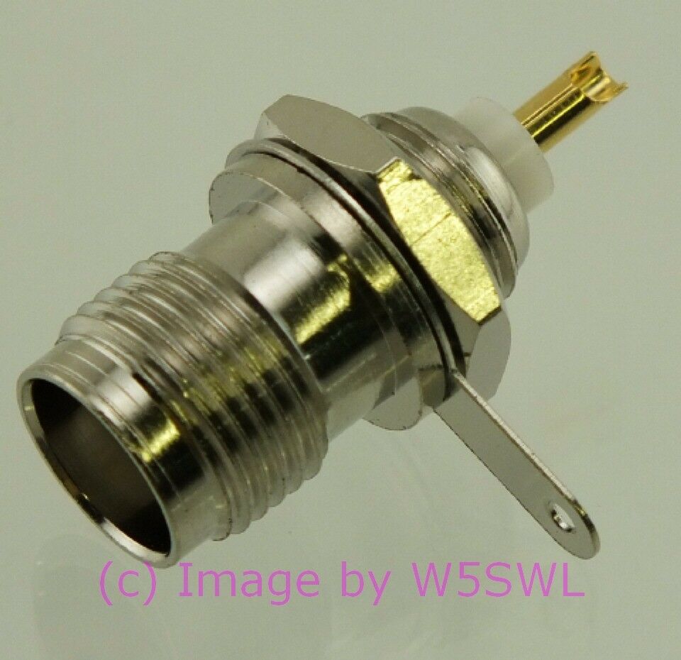 W5SWL Brand TNC Coax Connector Bulkhead Female Chassis Mount Connector - Dave's Hobby Shop by W5SWL