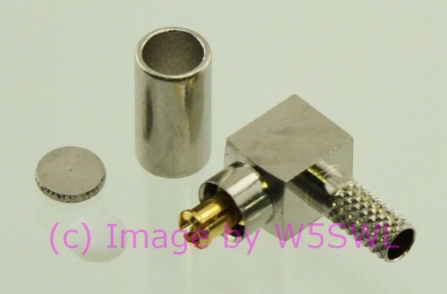 W5SWL Brand MC Card PLUG Crimp Coax Connector RIGHT ANGLE RG-174 LMR-100 - Dave's Hobby Shop by W5SWL