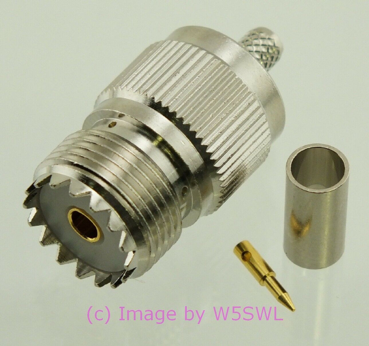 W5SWL Brand UHF Female Coax Connector RG-58 Crimp - Dave's Hobby Shop by W5SWL