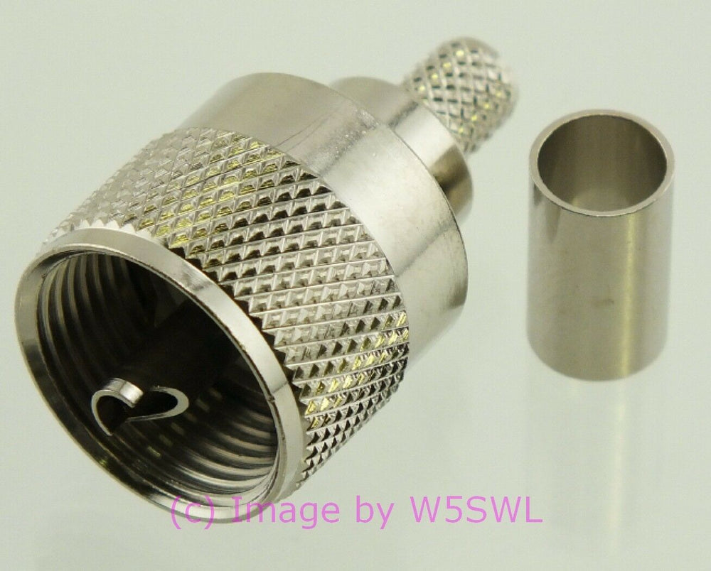 W5SWL  UHF Male Coax Connector RG-8X LMR-240 Crimp 2-Pack - Dave's Hobby Shop by W5SWL