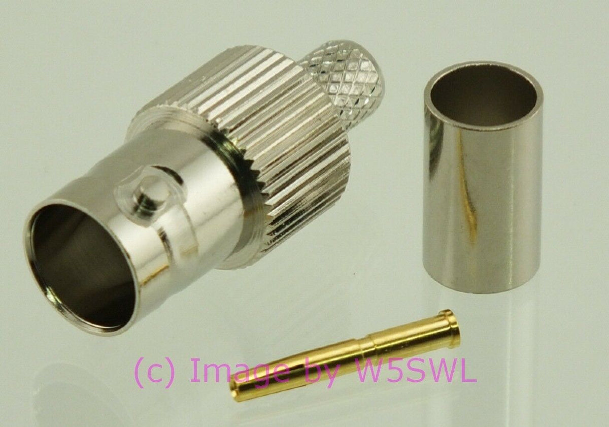 W5SWL Brand BNC Female Crimp Coax Connector fits RG-59 2-Pack - Dave's Hobby Shop by W5SWL