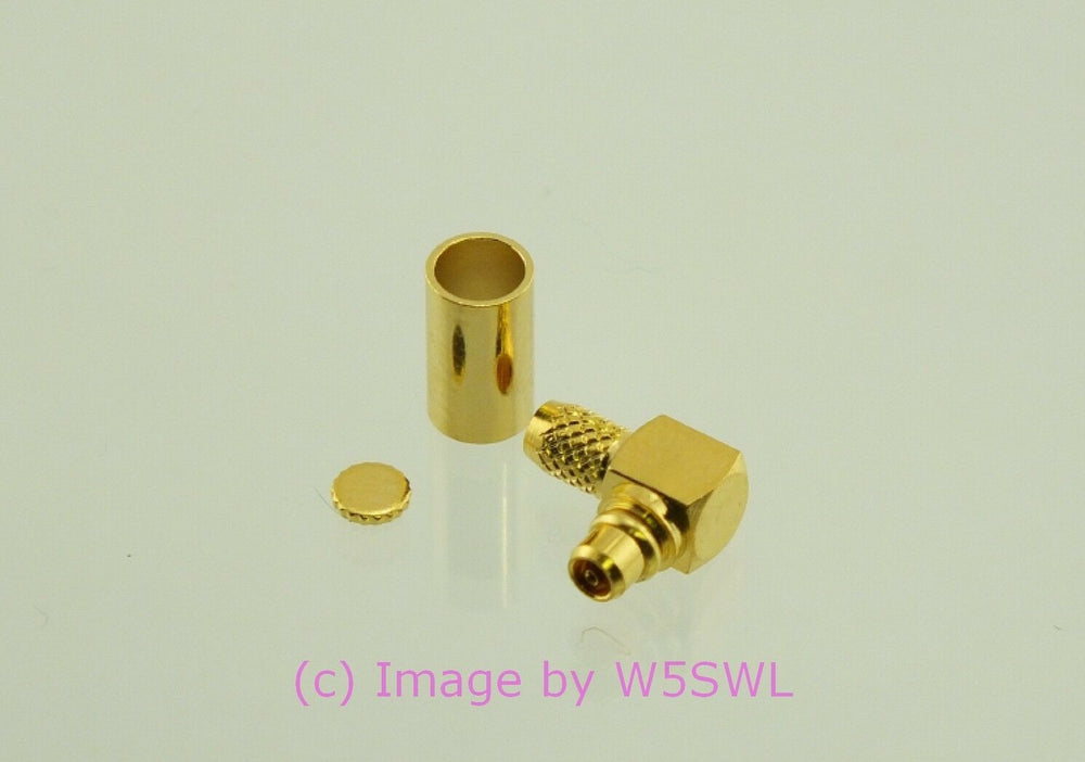 W5SWL MMCX Right Angle Reverse Polarity Plug Crimp RG-174 LMR-100 - Dave's Hobby Shop by W5SWL