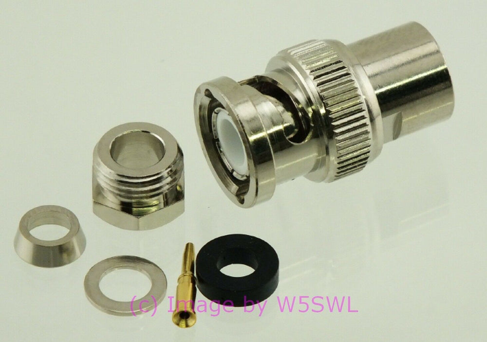 W5SWL Brand BNC Male Clamp Coax Connector fits RG-58 2-Pack - Dave's Hobby Shop by W5SWL