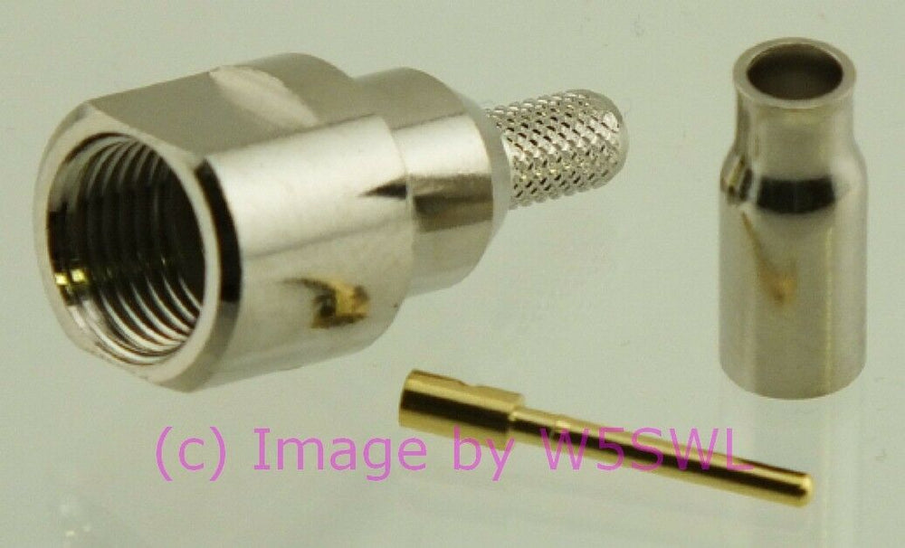 W5SWL Brand FME Male Crimp Coax Connector RG-174 2-Pack - Dave's Hobby Shop by W5SWL