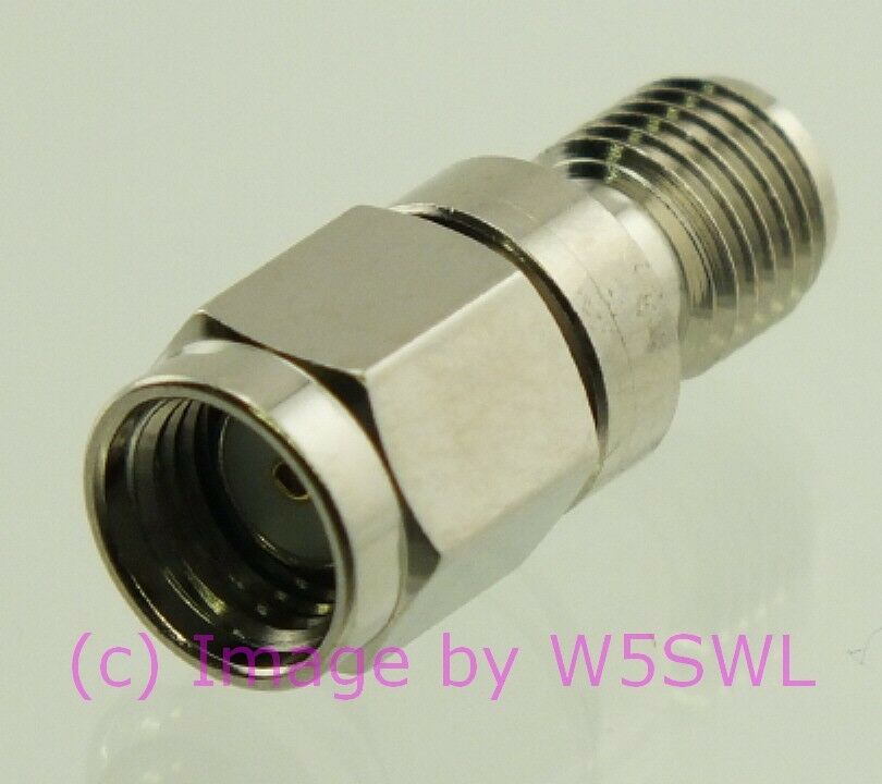 W5SWL Brand Reverse Polarity SMA Male to SMA Female Coax Connector Adapter - Dave's Hobby Shop by W5SWL