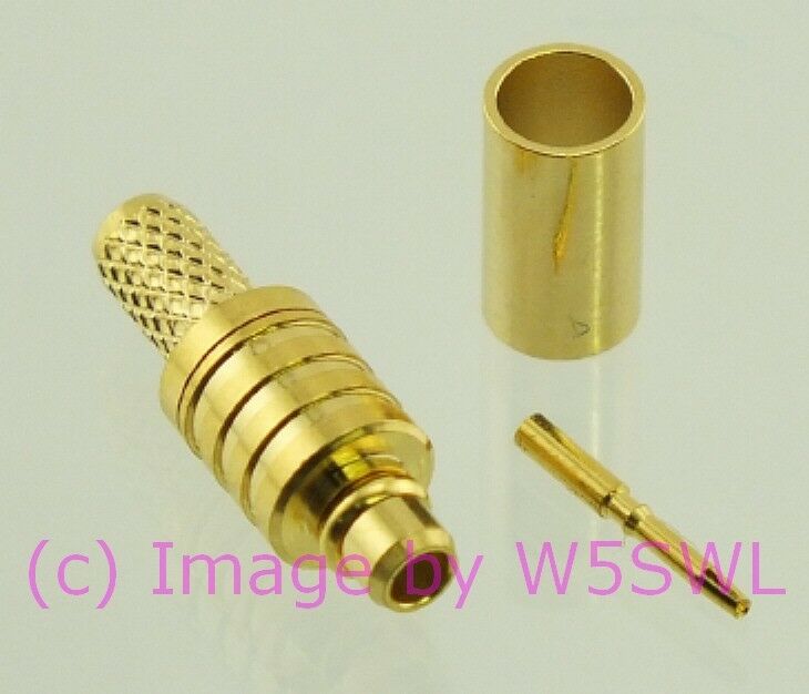 W5SWL MMCX Reverse Polarity Plug Connector Crimp RG-174 LMR-100 - Dave's Hobby Shop by W5SWL