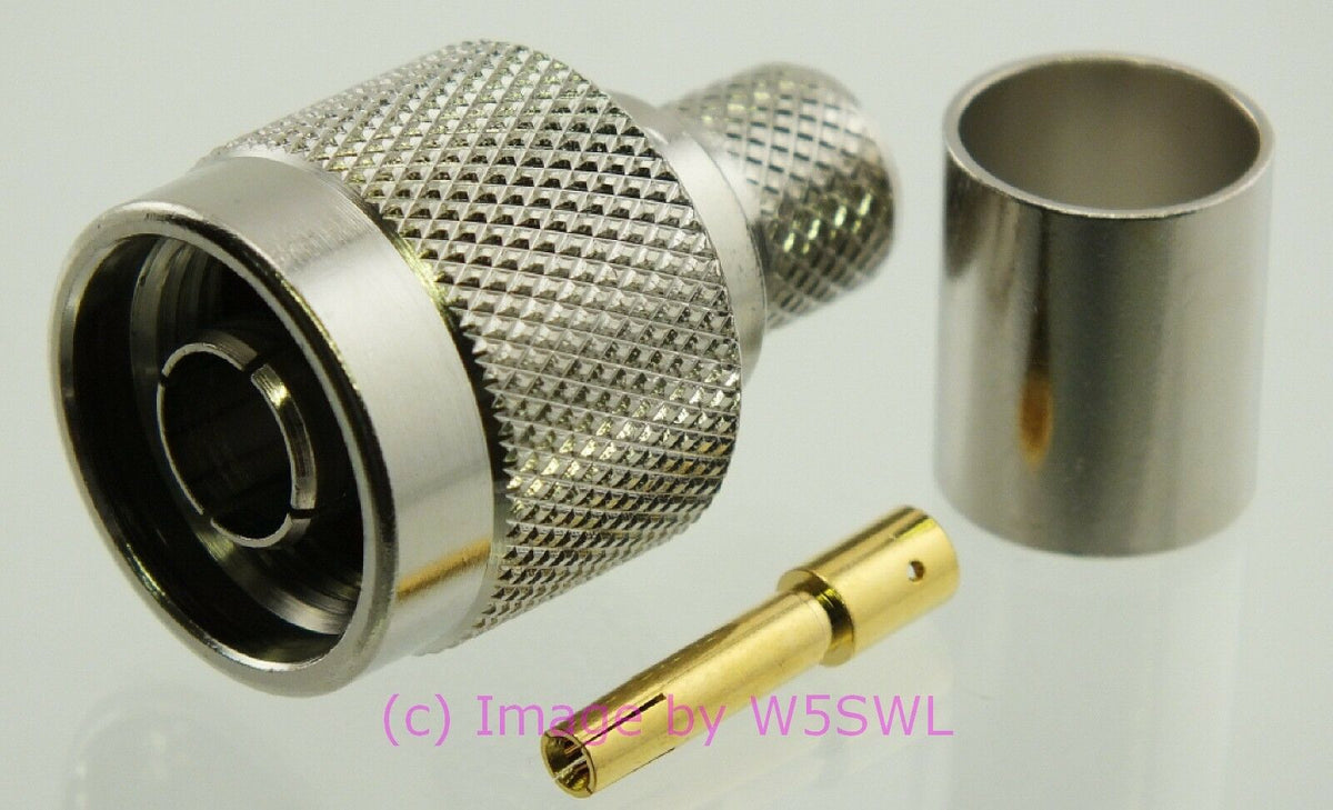 W5SWL N Male Coax Connector Reverse Polarity Crimp 9913 LMR-400 - Dave's Hobby Shop by W5SWL