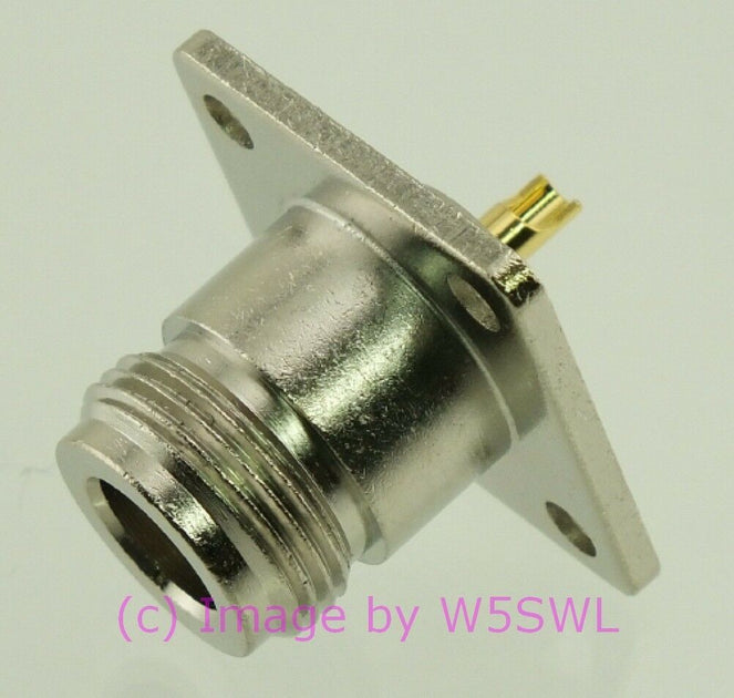 Swl Panel W5SWL N Female Coax Connector Chassis 4 Hole Panel Mount | Dave's Hobby ...