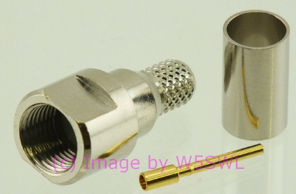 W5SWL Brand FME Male Crimp fits LMR240 Coax Connector 2-PACK - Dave's Hobby Shop by W5SWL