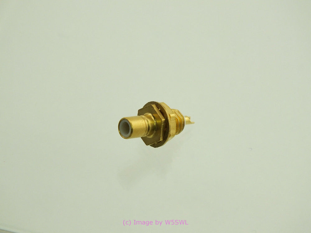 SMB Jack Coax Connector Bulkhead GOLD plated - 2 Pack - Dave's Hobby Shop by W5SWL