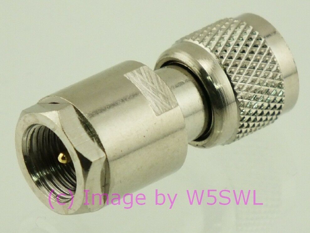 W5SWL Brand FME Male to Mini-UHF Male Coax Connector Adapter - Dave's Hobby Shop by W5SWL