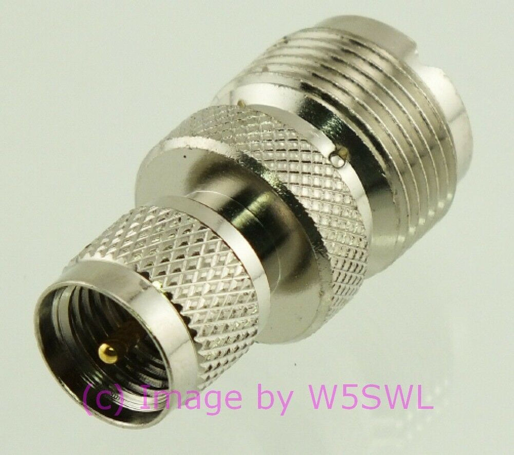 W5SWL UHF Female to Mini-UHF Male Coax Connector Adapter - - Dave's Hobby Shop by W5SWL