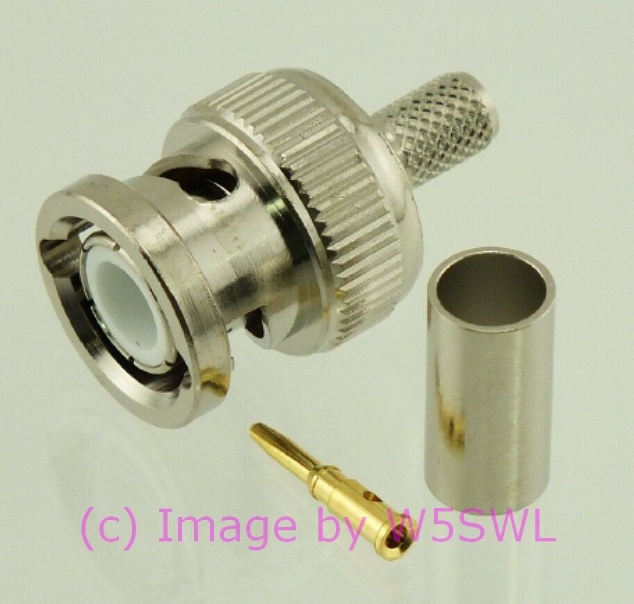 W5SWL Brand BNC Male Crimp Coax Connector RG-58 LMR195 LMR200 2-Pack - Dave's Hobby Shop by W5SWL