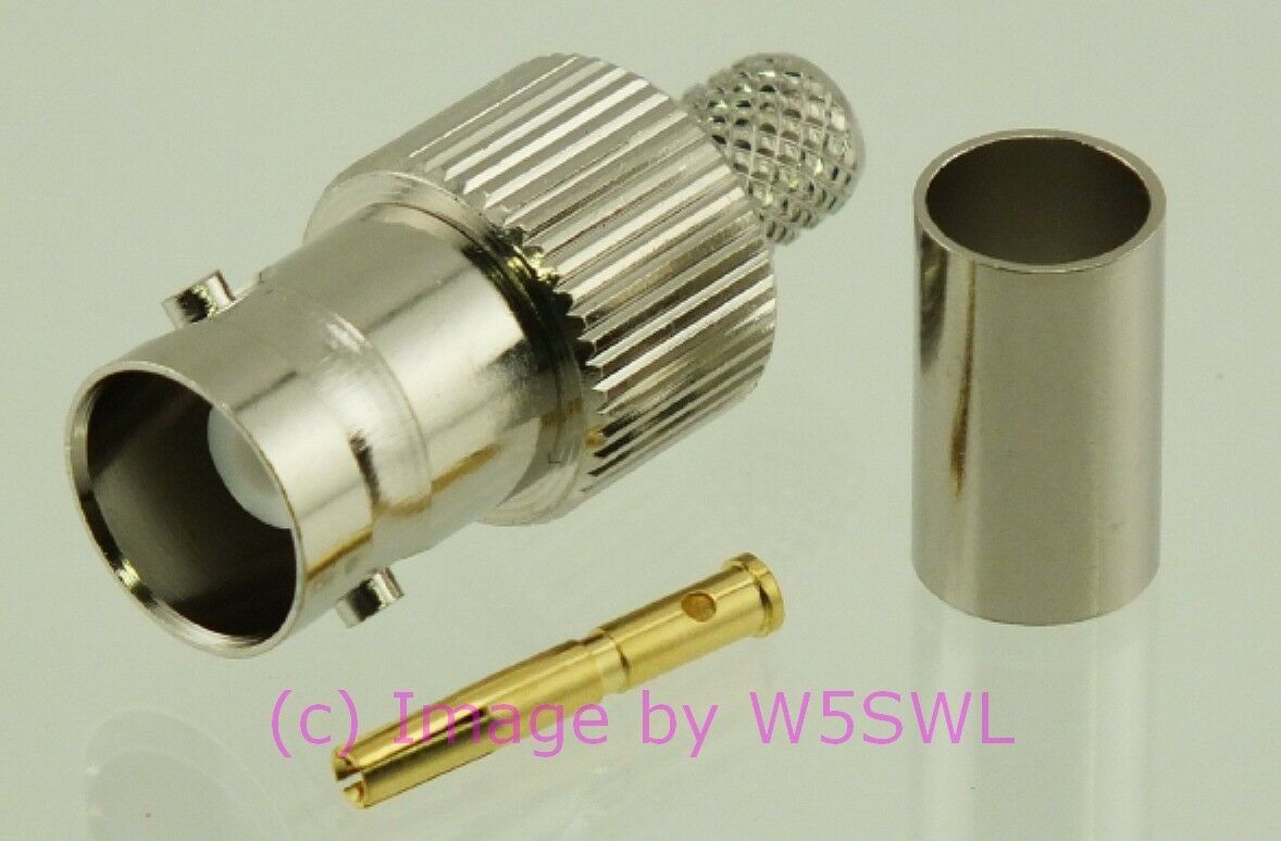 W5SWL Brand BNC Female Crimp Coax Connector fits RG-8X LMR240 2-Pack - Dave's Hobby Shop by W5SWL