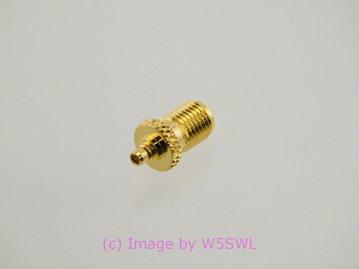 W5SWL MMCX Plug to SMA Female Coax Adapter Connector Gold - Dave's Hobby Shop by W5SWL