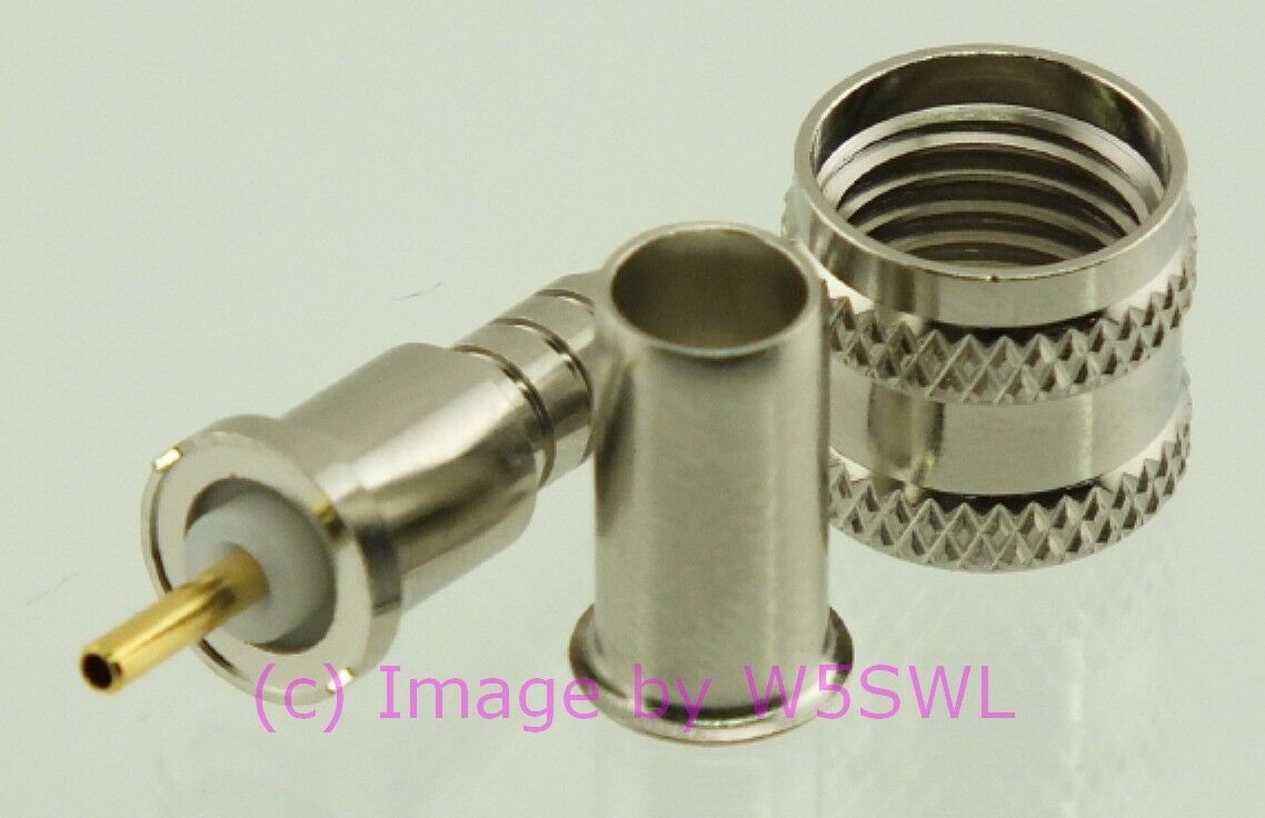 W5SWL Mini-Uhf Male Coax Connector Crimp RG-58 2-Pack - Dave's Hobby Shop by W5SWL