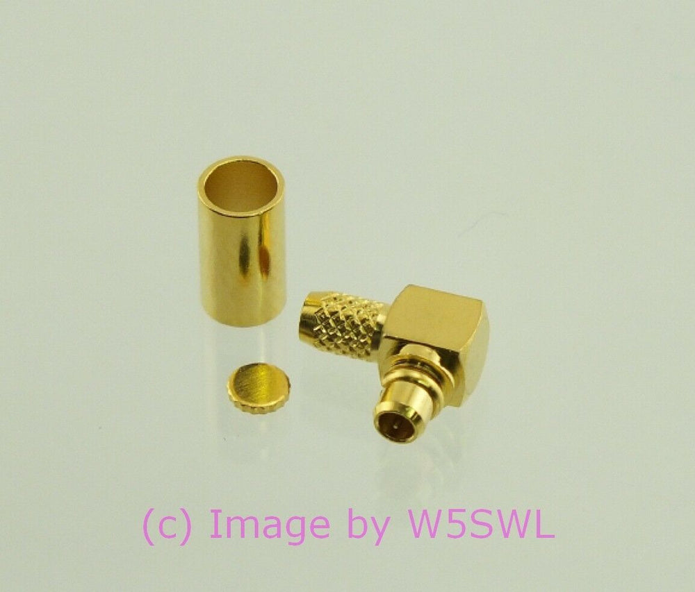 W5SWL MMCX Coax Connector Crimp Right Angle Plug RG-174 LMR-100 - Dave's Hobby Shop by W5SWL