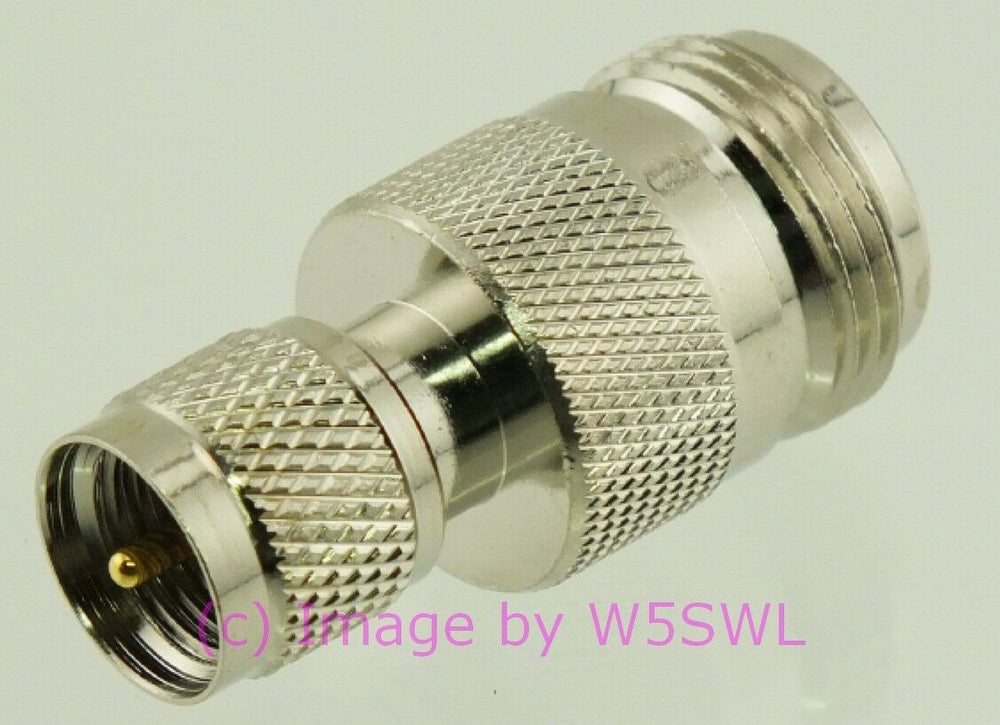W5SWL Mini-UHF Male to N Female Coax Connector Adapter - Dave's Hobby Shop by W5SWL