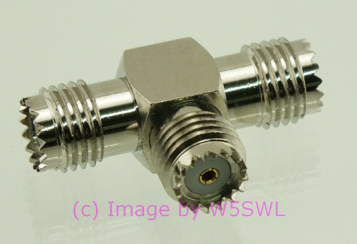 W5SWL Brand Mini-UHF Female Female Female Coax Connector Adapter - Dave's Hobby Shop by W5SWL