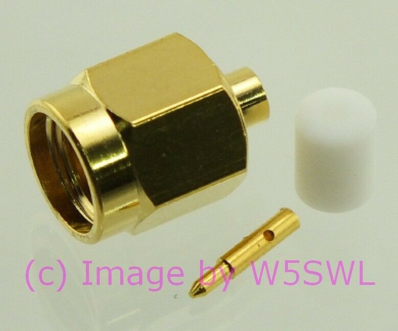 W5SWL SMA Male Coax Connector Semi-Rigid 0.085"  2-PACK - Dave's Hobby Shop by W5SWL