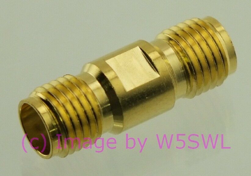 W5SWL SMA Female to SMA Female Coax Connector Adapter Gold - Dave's Hobby Shop by W5SWL