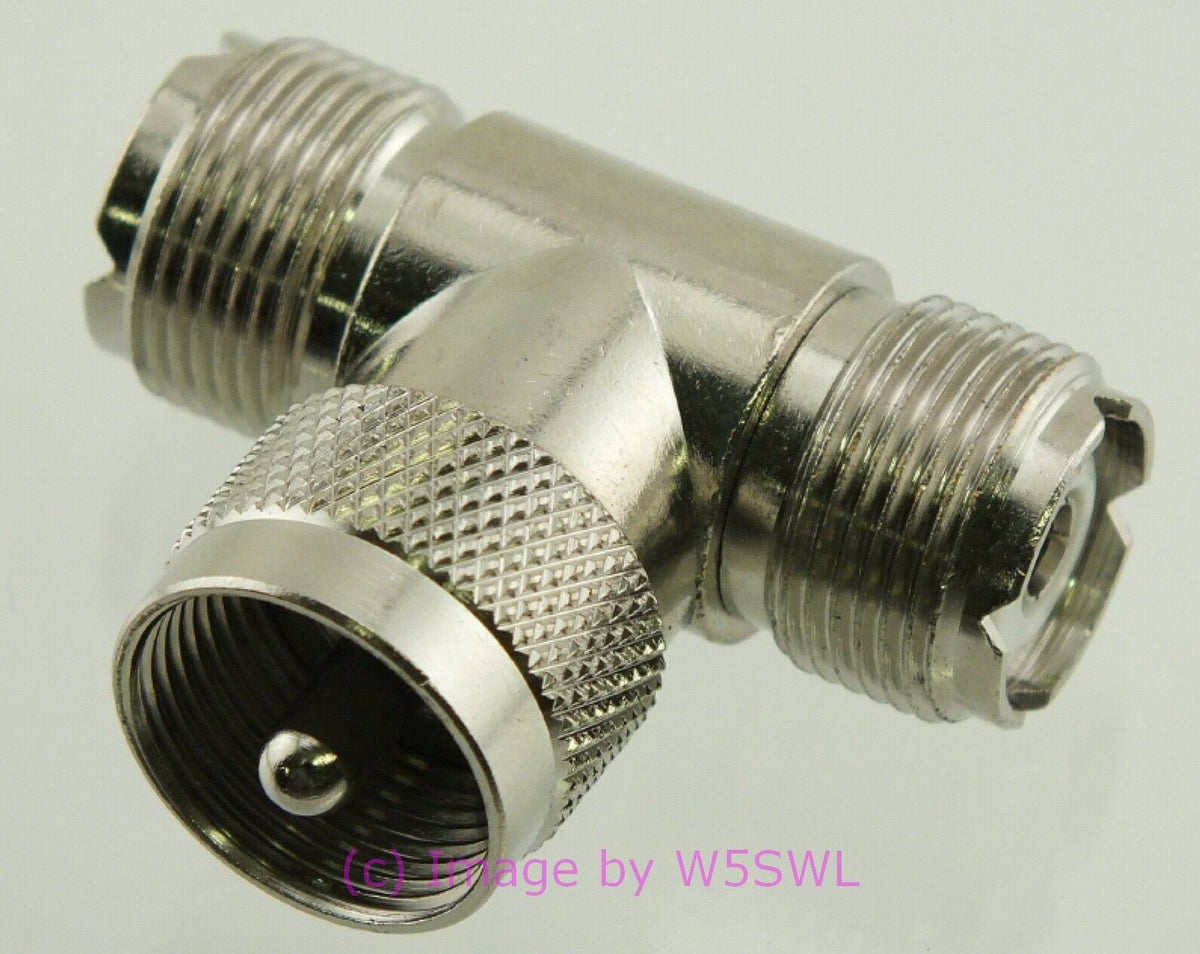 W5SWL UHF Male to Female Coax Connector Adapter TEE - Dave's Hobby Shop by W5SWL