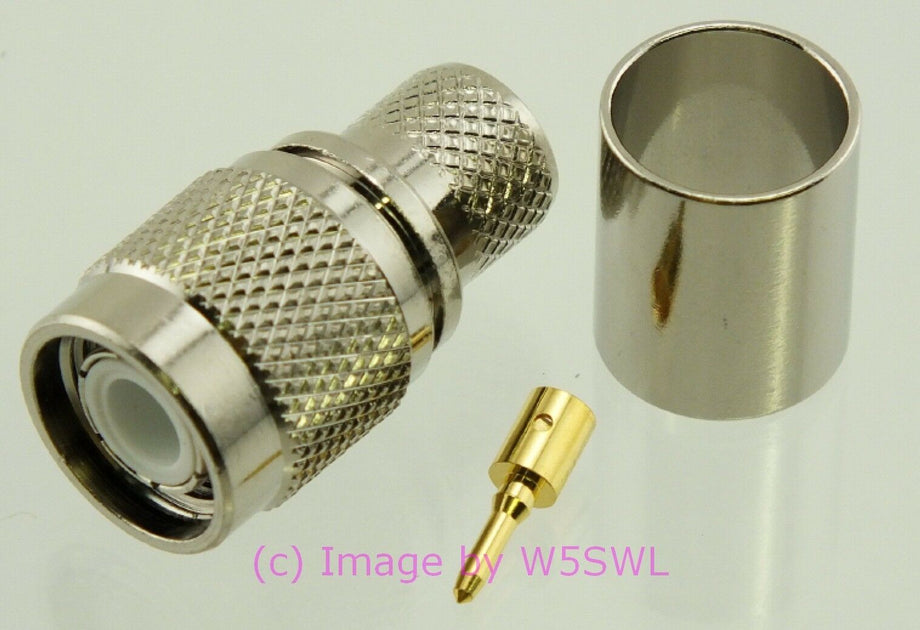 W5SWL TNC Male Coax Connector Crimp LMR400 9913 2Pack Dave's Hobby