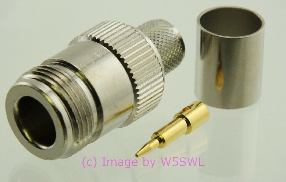 W5SWL Brand N Female Coax Connector Crimp Reverse Polarity LMR-400 9913 - Dave's Hobby Shop by W5SWL