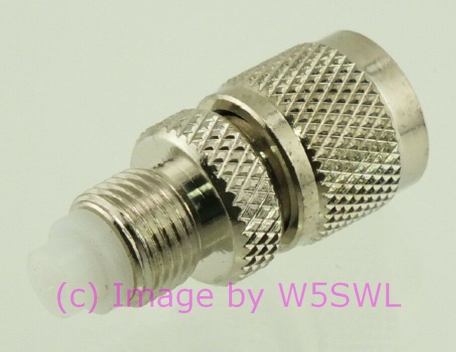 W5SWL Brand FME Female to Mini-UHF Male Coax Connector Adapter - Dave's Hobby Shop by W5SWL