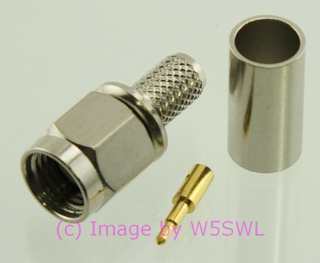 W5SWL  SMA Male Coax Connector Crimp LMR-200 2-PACK - Dave's Hobby Shop by W5SWL