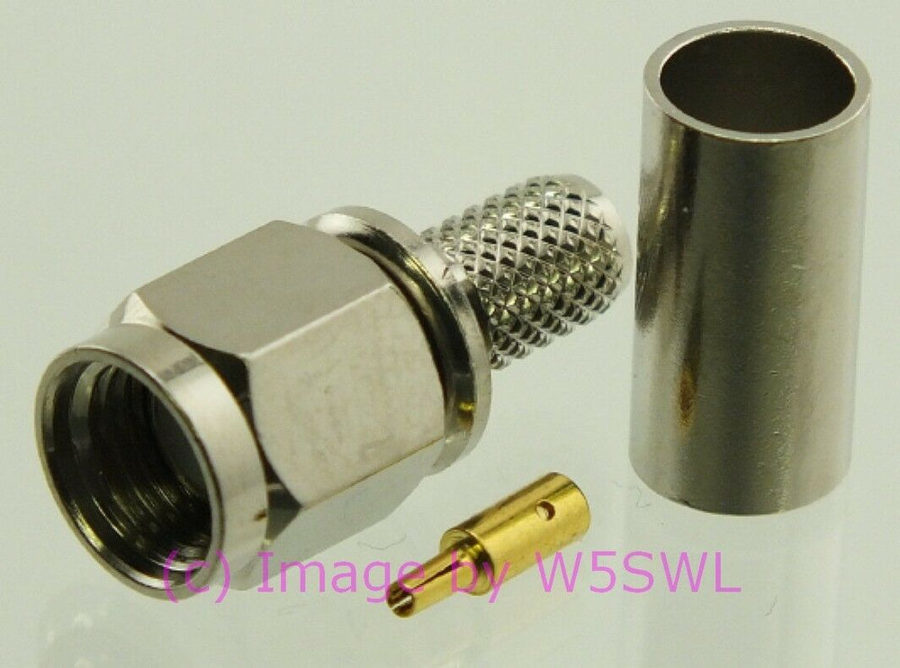 W5SWL SMA Reverse Polarity Male Coax Connector Crimp LMR-200 2-PACK - Dave's Hobby Shop by W5SWL