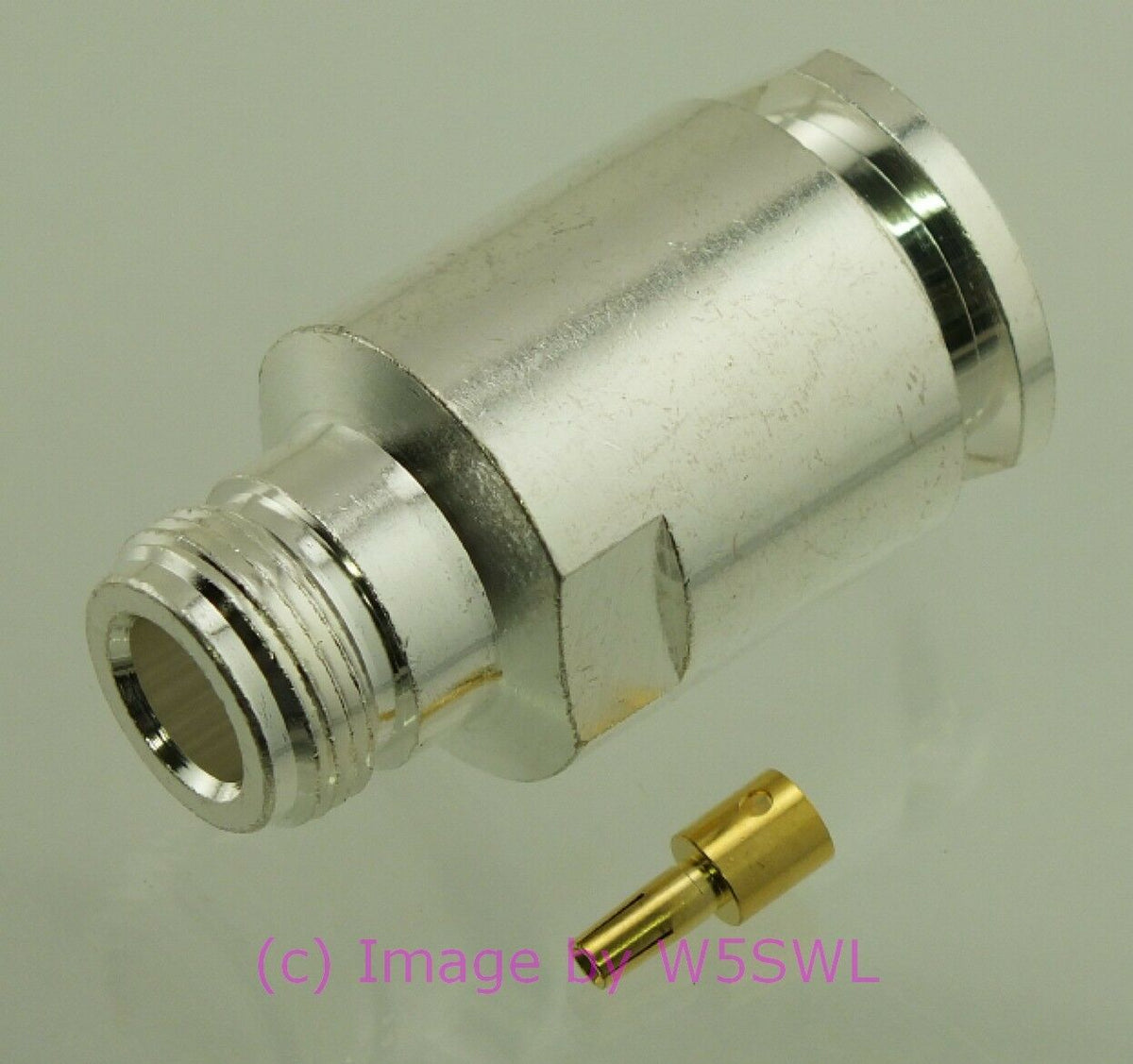 W5SWL N Female Coax Connector Silver Clamp LMR-600 - Dave's Hobby Shop by W5SWL