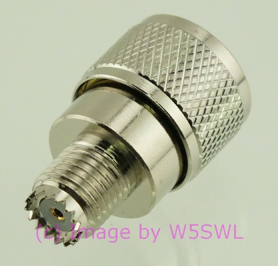 W5SWL Mini-UHF Female to UHF Male Coax Connector Adapter - Dave's Hobby Shop by W5SWL