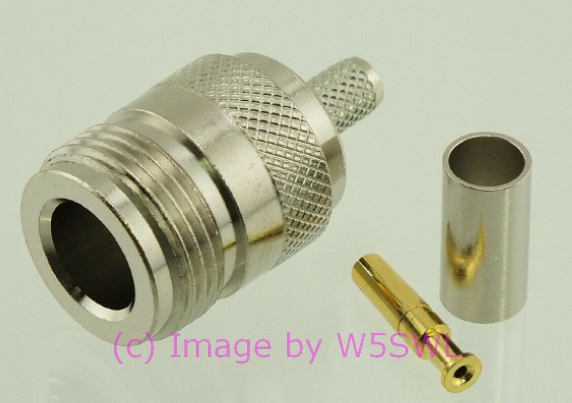 W5SWL N Female Coax Connector Crimp RG-58 - Dave's Hobby Shop by W5SWL
