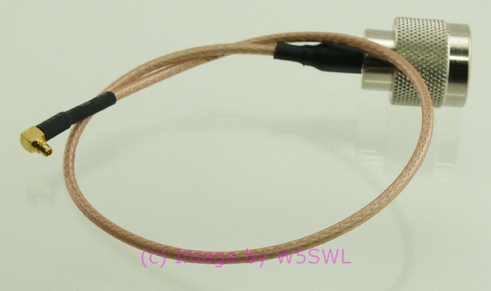 W5SWL Brand MMCX Plug to N Male 12" RG-316 Coax Cable Adapter Jumper - Dave's Hobby Shop by W5SWL