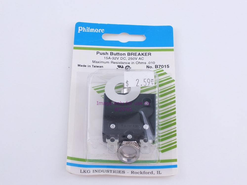 Philmore B7015 Push Button Breaker 15A-32VDC/250VAC (bin88) - Dave's Hobby Shop by W5SWL