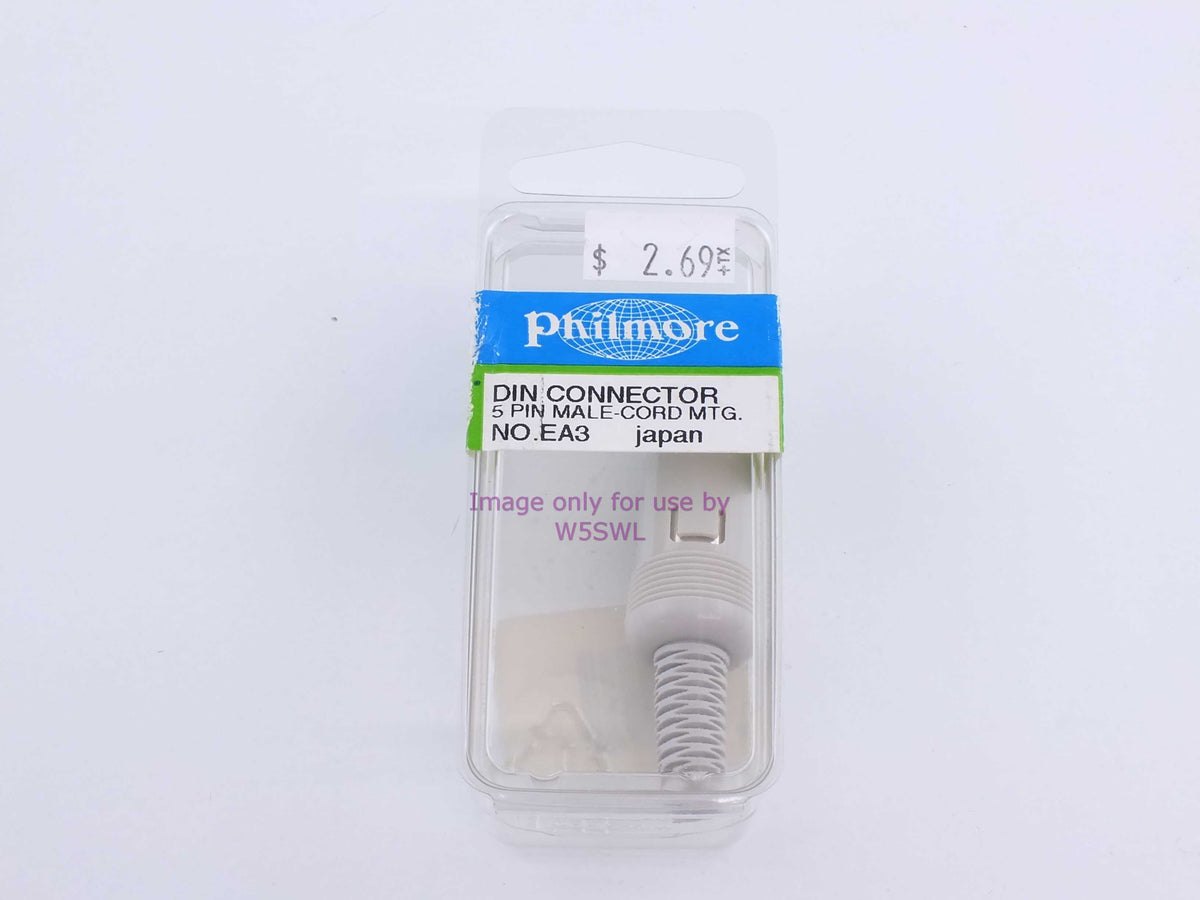 Philmore EA3 DIN Connector 5 Pin Male-Cord Mtg (bin108) - Dave's Hobby Shop by W5SWL