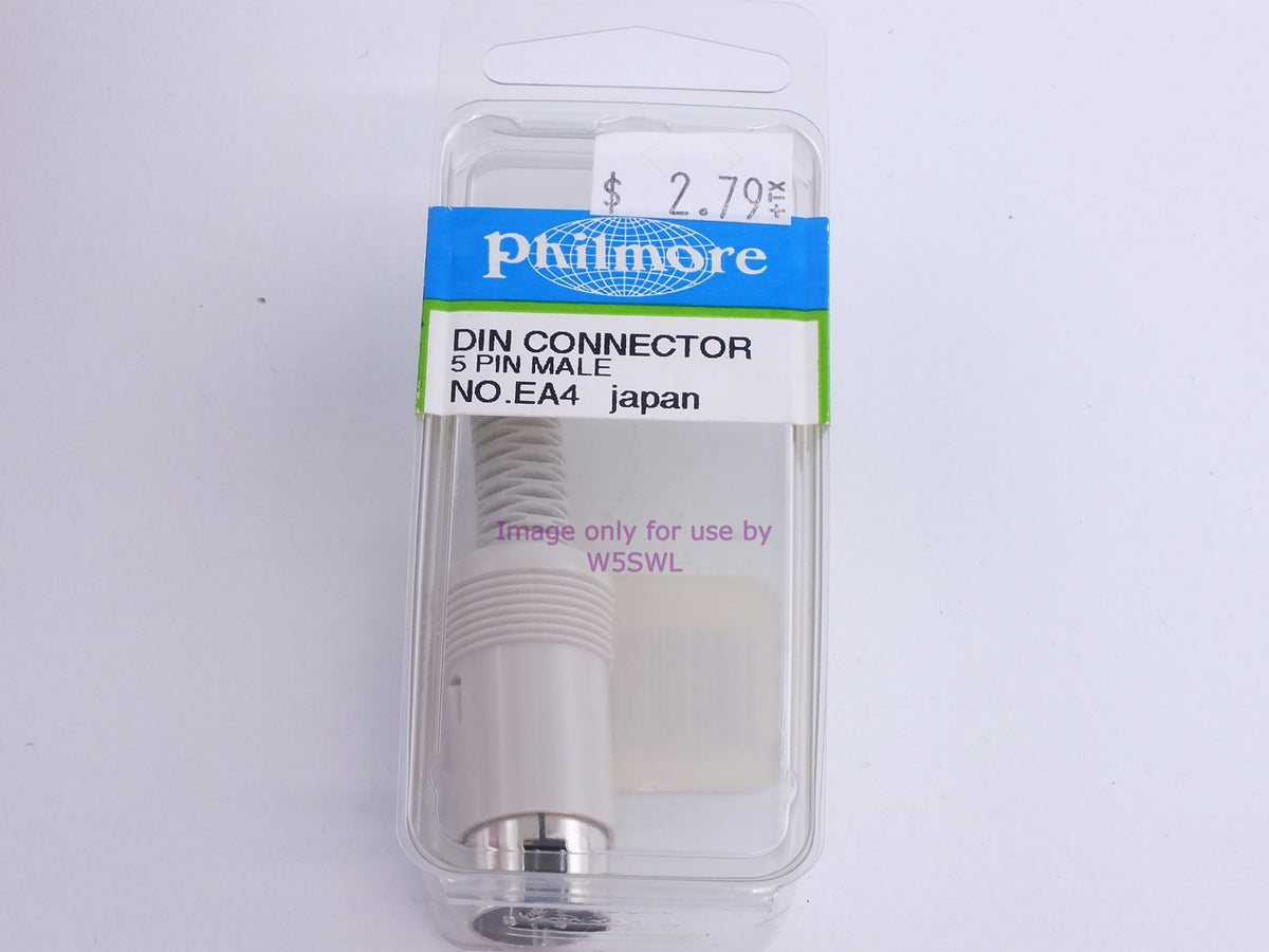 Philmore EA4 DIN Connector 5 Pin Male (bin108) - Dave's Hobby Shop by W5SWL