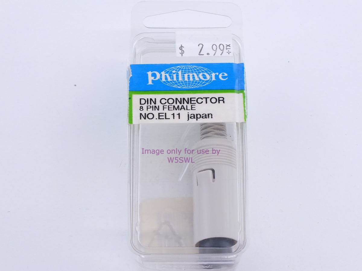 Philmore EL11 DIN Connector 8 Pin Female (bin108) - Dave's Hobby Shop by W5SWL