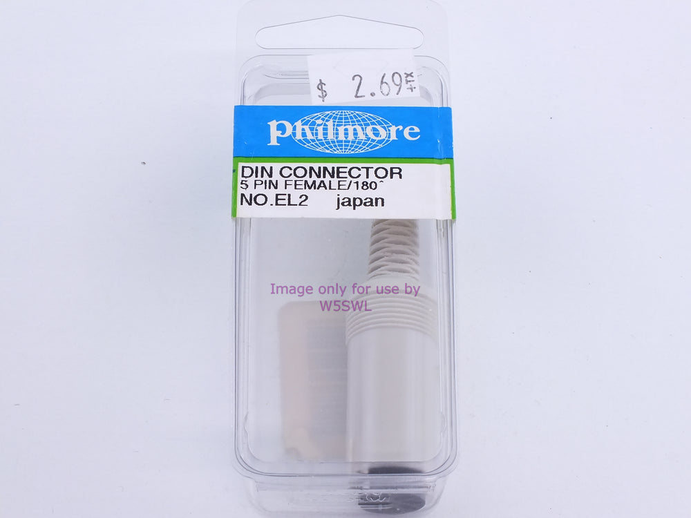 Philmore EL2 DIN Connector 5 Pin Female/180 (bin108) - Dave's Hobby Shop by W5SWL