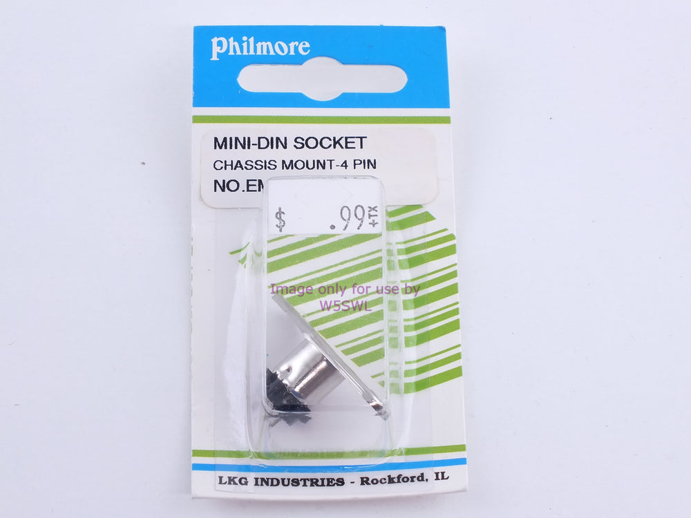 Philmore EMS4 Mini-DIN Socket Chassis Mount-4 Pin (bin109) - Dave's Hobby Shop by W5SWL