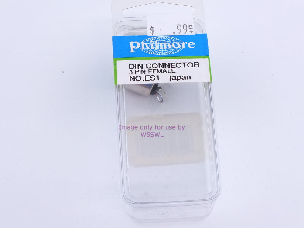 Philmore ES1 DIN Connector 3 Pin Female (bin109) - Dave's Hobby Shop by W5SWL