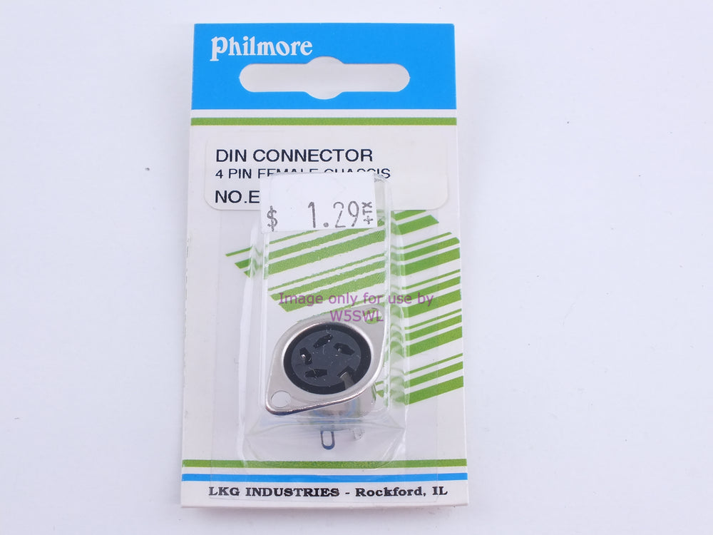 Philmore ES5 DIN Connector 4 Pin Female-Chassis (bin109) - Dave's Hobby Shop by W5SWL