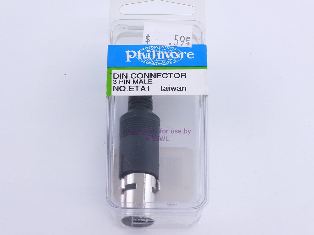 Philmore ETA1 DIN Connector 3 Pin Male (bin109) - Dave's Hobby Shop by W5SWL