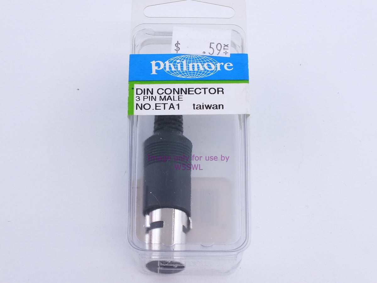 Philmore ETA1 DIN Connector 3 Pin Male (bin109) | Dave's Hobby Shop by ...