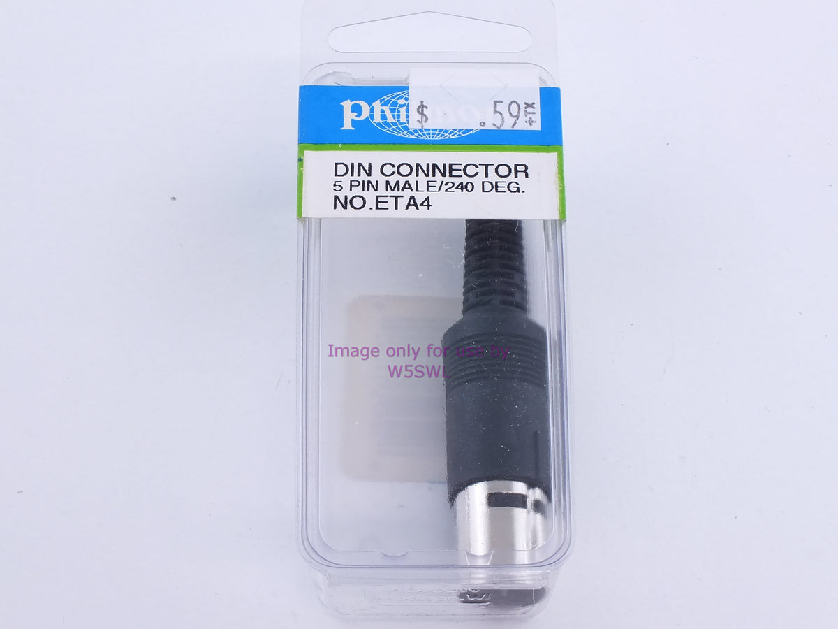 Philmore ETA4 DIN Connector 5 Pin Male/240 Deg. (bin110) - Dave's Hobby Shop by W5SWL