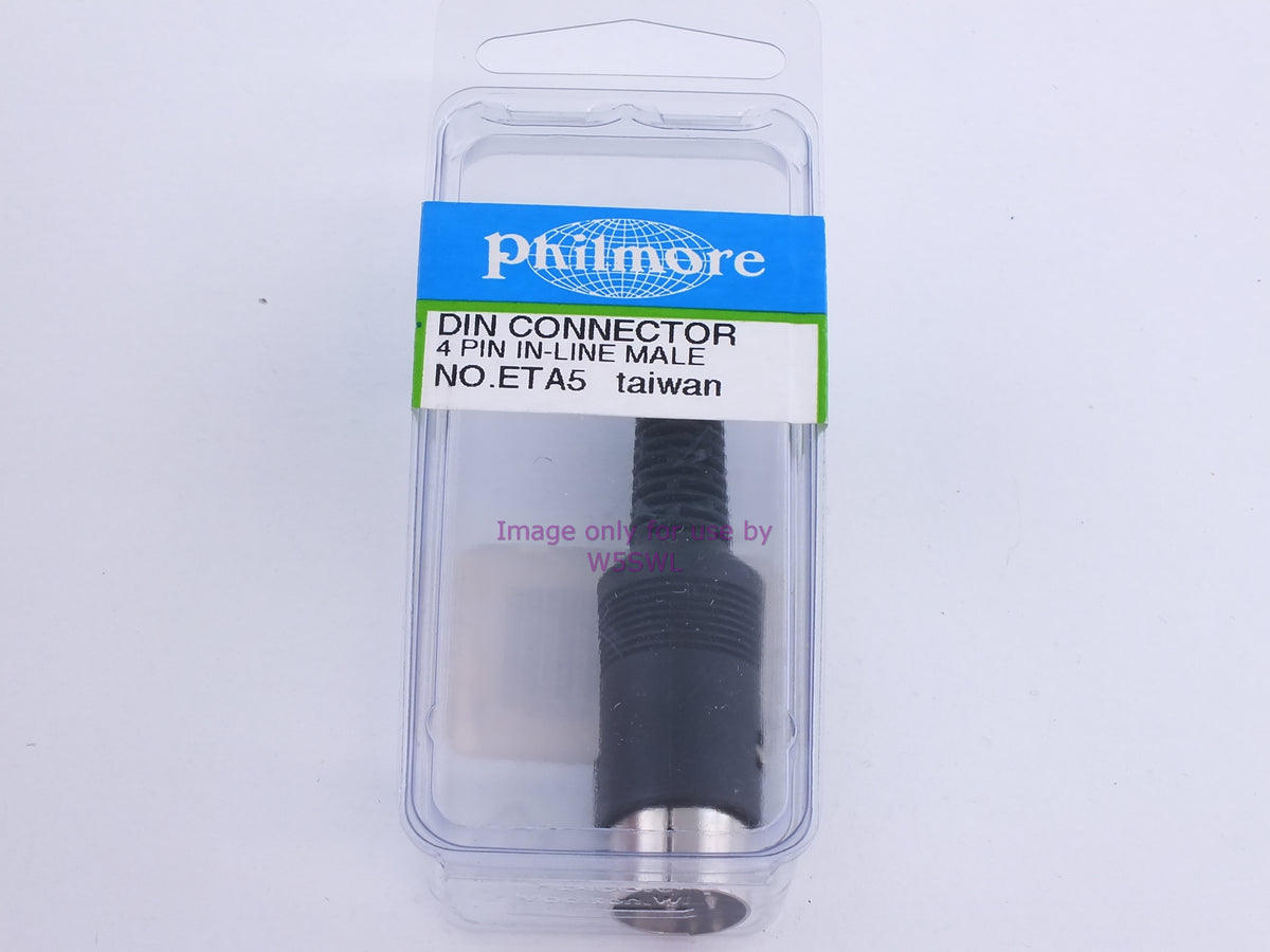 Philmore ETA5 DIN Connector 4 Pin In-Line Male (bin110) | Dave's Hobby ...