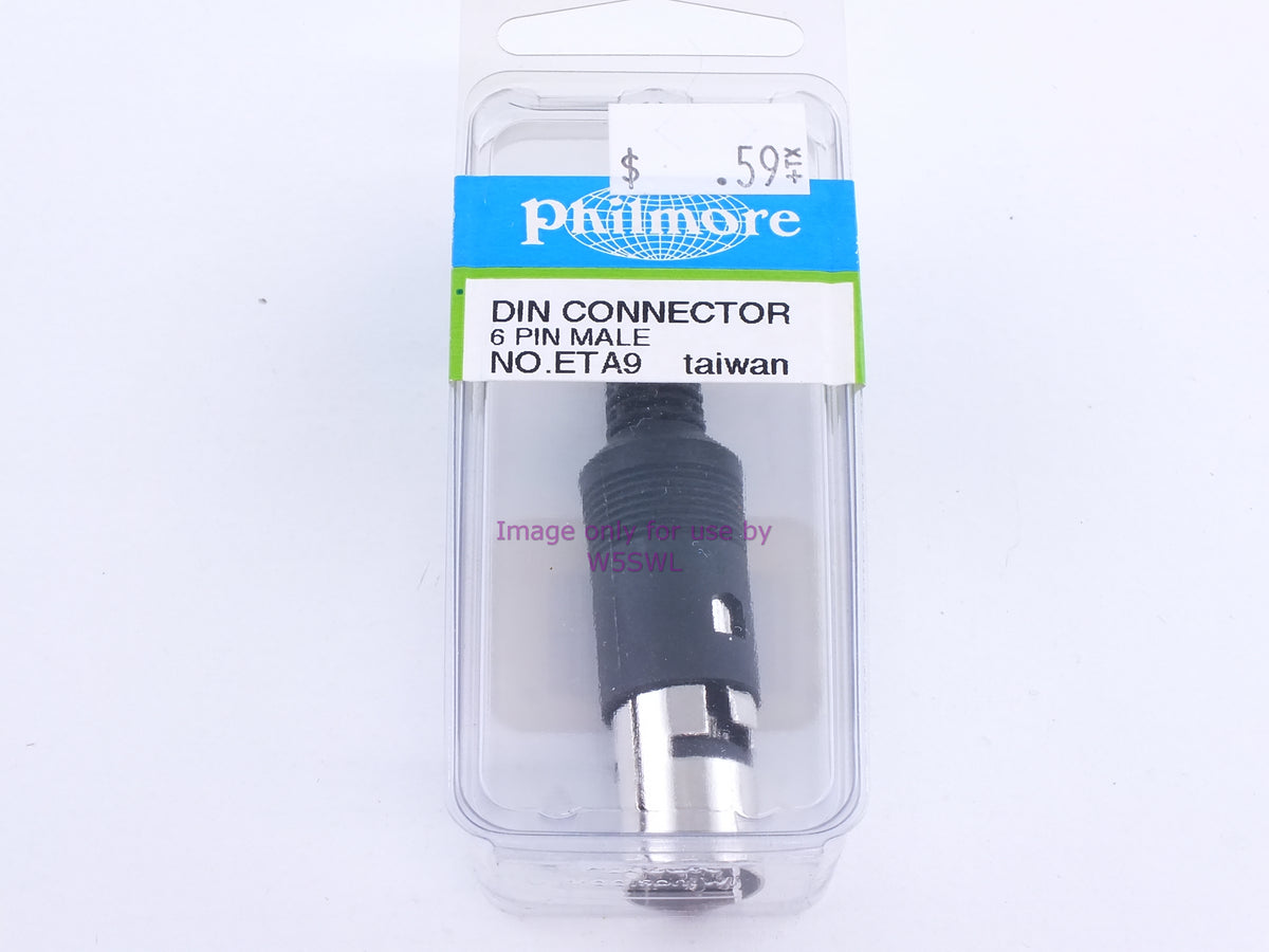 Philmore ETA9 DIN Connector 6 Pin Male (bin110) - Dave's Hobby Shop by W5SWL
