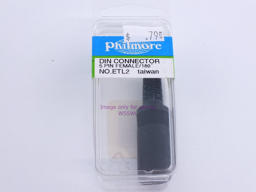 Philmore ETL2 DIN Connector 5 Pin Female/180 Deg. (bin110) - Dave's Hobby Shop by W5SWL