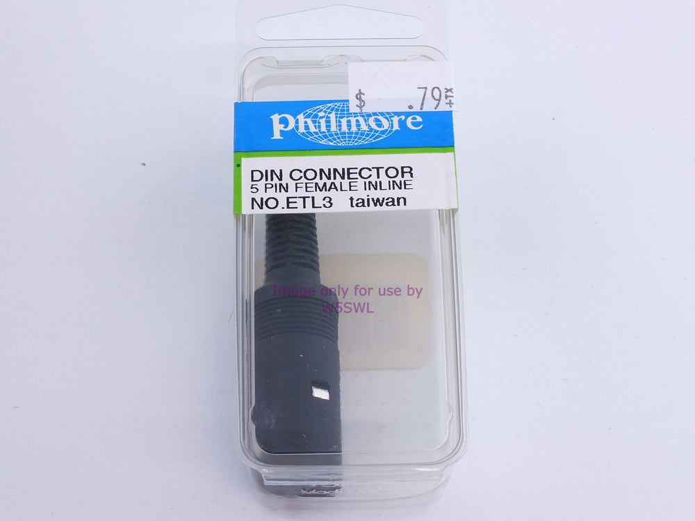 Philmore ETL3 DIN Connector 5 Pin Female Inline (bin110) - Dave's Hobby Shop by W5SWL